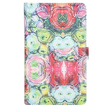 Imagem de Álbum de fotos com 96 bolsos, coleção de selos de couro PU requintado, álbum de armazenamento de fotos portátil para memórias (96 peças - flores lisas)