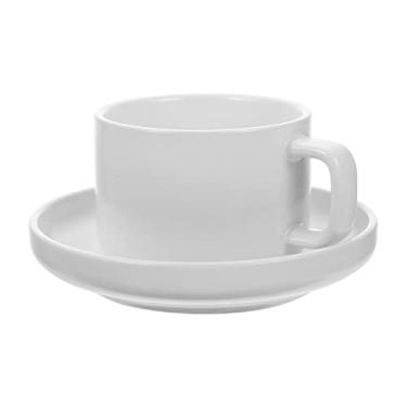 Imagem de Estilo Europeu 1 Conjunto de Xícaras de Café com Pires Cerâmica Café Cappuccino Latte Copo de Água Xícara de Café Britânico Conjunto de Chá de Porcelana Caneca Expresso