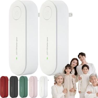 Imagem de Purificador de ar mágico para remoção de mofo e mofo | com filtro de substituição tipo HEPA | Design compacto plug-in para quartos, banheiros, armários e áreas de animais de estimação (branco, 2)