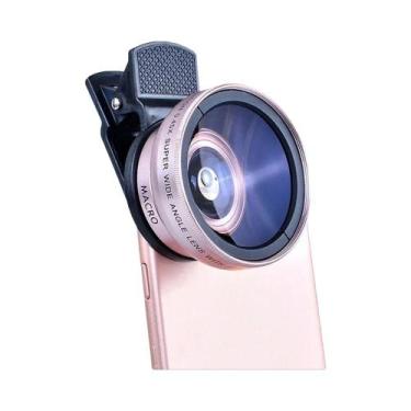 Imagem de Lente Universal 2 Em 1 Para Celular Com Clipe 37mm 045x Grande Angular