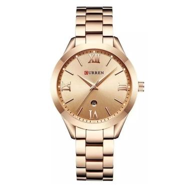 Imagem de Relógio Feminino De Pulso Curren Luxo Rose Gold Dourado-Feminino