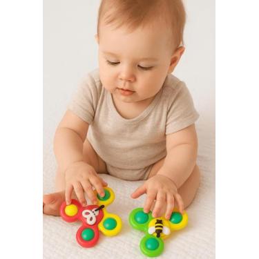 Imagem de Kit 3 Spinner Baby c/ Ventosa Brinquedo Sensorial Infantil - Generica