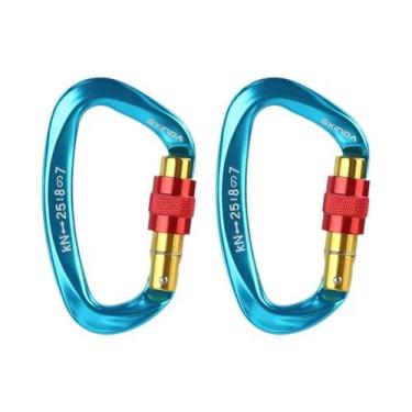 Imagem de Mosquetão De Escalada Com Trava De Rosca De Alta Resistência 25KN Para