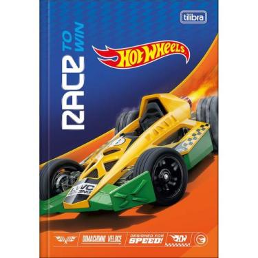 Imagem de Caderno Brochura Costurado Pequeno 1/4 Hot Wheels 80 Folhas - Tilibra,