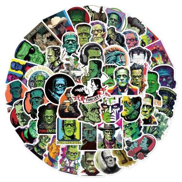 Imagem de Adesivos Frankensteins Monsters em vinil impermeável 52 unidades