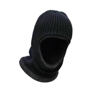 Imagem de Generic Balaclava Máscara de Esqui Masculina com Capuz, Roupa de Inverno Macia para Andar de Motocicleta ou Esquiar na Neve, Preto