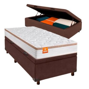 Imagem de Conjunto Cama Box Bau Solteiro + Colchão Isis Inducol