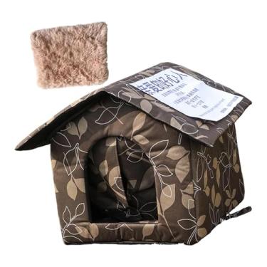 Imagem de Bothyi Casinha de gato, almofada, enfeite leve, acessórios, esponja, suprimentos, equipamento para brincar, todas as estações, interior, gatinhos e filhotes, Brown M