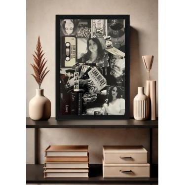 Imagem de Quadro Lana Del Rey com Vidro e Moldura Preta - Spark Loja