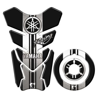 Imagem de Adesivo Protetor Tanque E Bocal Moto Yamaha Racing Preto