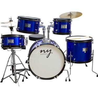 Imagem de Bateria Acústica Infantil Junior 2T Azul New York