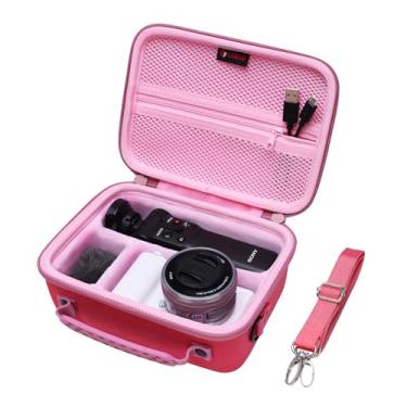 Imagem de XANAD Estojo Rígido Para Câmera Sony Alpha Zv-E10/Zv-E10L/Zv-1/Zv-1F Kit De Acessórios Para Vlogger Tripé (Gp-Vpt2 Bt) E Microfone - Bolsa De Transporte E Armazenamento (Rosa)