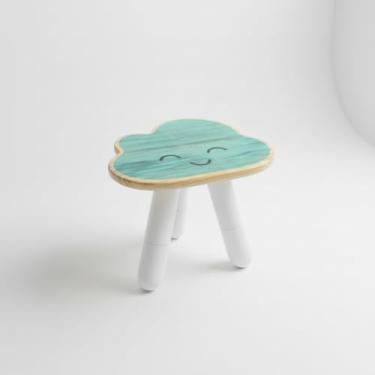 Imagem de Mini Banqueta Nuvem com Assento de Madeira Removível – Conforto, Resistência e Charme para o Cantinho Infantil.