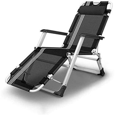 Imagem de YYBOES Espreguiçadeira de jardim, espreguiçadeira dobrável, cadeiras reclináveis de pátio, espreguiçadeira dobrável dobrável com terraço na praia, espreguiçadeira de varanda