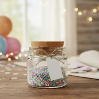 Imagem de Kit 100 Unidades - Pote de Vidro Cosmético 60ml - Tampa Cortiça Rolha