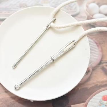 Imagem de 2 peças, ferramenta de rosqueamento de banda elástica, design de laço de metal, pacote com 2, passador de corda para cordões, costura, cintas, artesanato, reparos de vestuário, A1