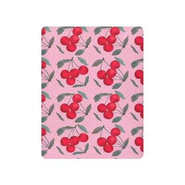 Imagem de xigua Lençol de berço Cherries para meninas e meninos, macio e respirável, adequado para berço padrão e cama infantil 68,5 x 99 cm