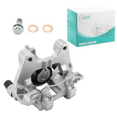 Imagem de AULINK 3Q0615424 Conjunto de pinça de freio a disco traseiro direito (2.0L L4) com suporte para Volkswagen Tiguan 2018 2019 2020 2021 2022 2023 traseira do lado do passageiro 19-B7501 19B7501