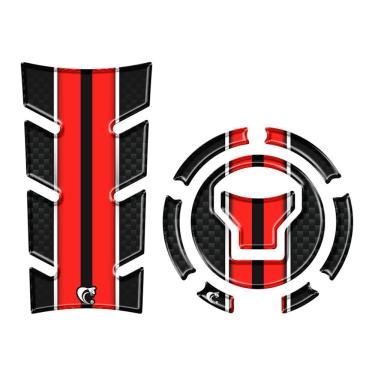 Imagem de Kit Protetor Tanque Adesivo Moto Start 160 Ano 2025 Vermelho Vermelho, Preto