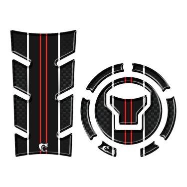 Imagem de Kit Protetor Tanque Adesivo Moto Start 160 Ano 2025 Vermelho, Preto