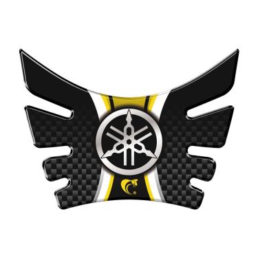 Imagem de Protetor De Tanque Adesivo Resinado Para Yamaha Lander E Crosser Carbono Amarelo Amarelo