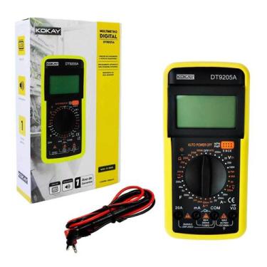 Imagem de Multímetro Digital + Capacímetro Beep Capa Emborrachada Pro - Kokay