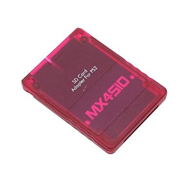 Imagem de KIMISS Adaptador de Cartão de Armazenamento Transparente para – Leitor de Cartão de Memória Plug and Play para MX4SIO Compatível Com 2 (Vermelho Transparente)