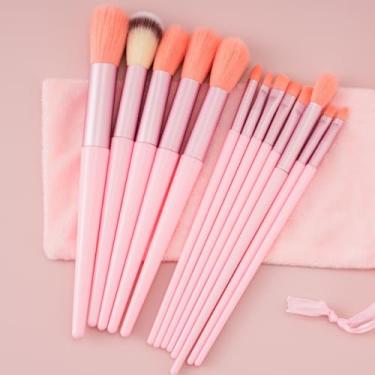 Imagem de Conjunto de 13 pincéis de maquiagem, kit de maquiagem, corretivos de base em pó, sombra, blush, kit de pincéis de maquiagem, roxo