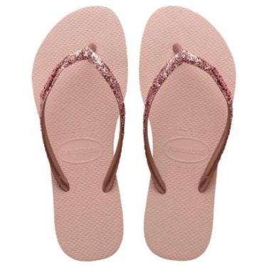 Imagem de Chinelo Havaianas Slim Glitter II Infantil Feminino Rosa-Feminino
