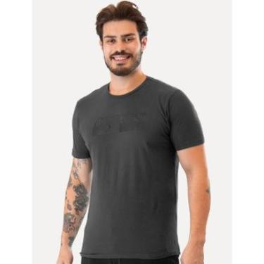 Imagem de Camiseta Guess Masculina Rubber Logo Sash Chumbo-Masculino