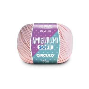 Imagem de Fio Amigurumi Soft Círculo 150m Acrílico Algodão Macio Crochê Tricô Artesanato Versátil (3081 - ROSADO)