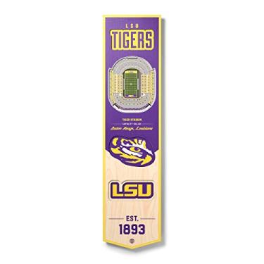 Imagem de Banner do estádio 3D LSU Tigers Tiger Stadium da NCAA - 20 x 81 cm, cores do time, 20 x 81 cm