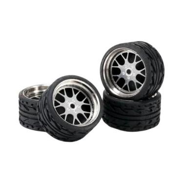 Imagem de Rodas De Liga Carlomo N-Class 1/64 Com Pneus De Borracha, Conjunto De 