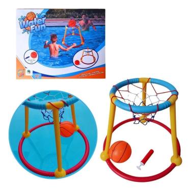 Imagem de Cesta De Basquete Flutuante Piscina Mini Bola Rede Aquático