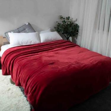 Imagem de Cobertor de lã, cobertores e mantas fofos, mulheres, homens, para cama, adulto, duplo, solteiro, para sofá, lã grossa de camada dupla, quente, inverno, macio e confortável (vermelho A, 100 x 150 cm)