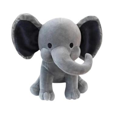 Imagem de Brinquedo De Pelúcia Elefante Cinza 25cm Almofada Macia Boneca Kawaii 