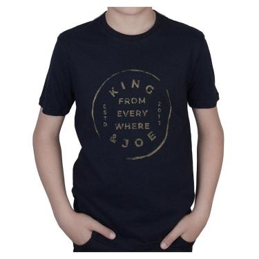 Imagem de Camiseta Infantil Menino King&joe Malha Preta - CA11047-Masculino