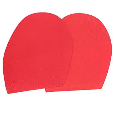 Imagem de GLOGLOW Solas de Borracha para Reparo de Sapatos, Tratamentos de água e Manchas Solas Antiderrapantes Com Verso Polido para Sapatos de Couro de Borracha para Reparo de, Ferramentas para de (Vermelho)
