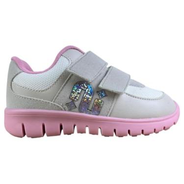 Imagem de Tenis Infantil Menina Novope Calce Facil Casual Original (Branco/Rosa, BR, Criança de 4 a 8 anos, Numérico, 27)