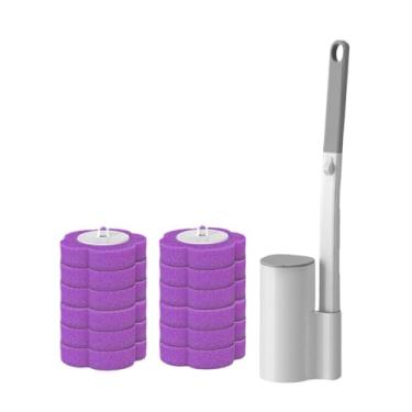 Imagem de Ｂｅｓｇａ Refis para escova de vaso sanitário, acessórios para banheiro, produtos de limpeza, escovas de limpeza, esfregão para banheiro, uso doméstico, hotel, Roxo
