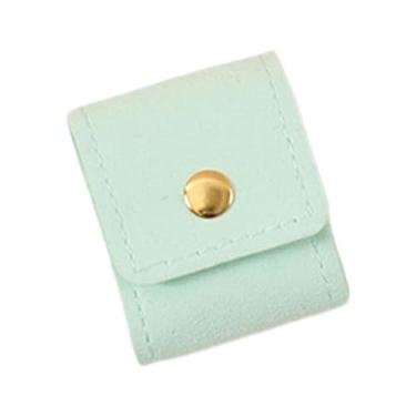 Imagem de Colaxi Mini estojo de viagem para joias, pequeno organizador de joias com fivela para casamentos, festas, praia e viagens, brincos, Verde