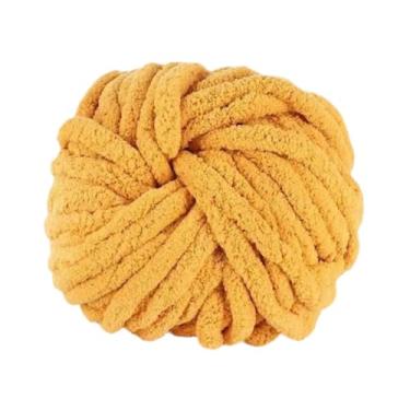 Imagem de oshhni Fios de lã laváveis ​​para tricô com os braços, ideais para mantas, tapetes e macramê, Amarelo