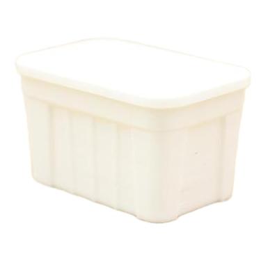 Imagem de Dynwave Organizador/Mini Recipiente de Armazenamento em Escala 1/12 com Tampa para Decoração de Jardim de Fadas, Estação Ferroviária e Maquete de, Branco