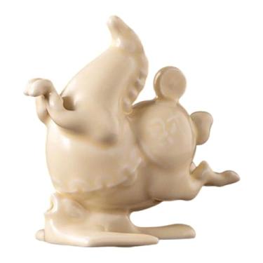 Imagem de KiBcsLic Incensário em miniatura em formato de cavalo, ornamento decorativo para fazenda, porta-incenso para o Ano, Bege