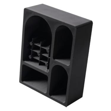 Imagem de oshhni Armário em miniatura na escala 1:12 para casa de bonecas, estante de livros, brinquedo infantil de faz de conta, prateleira expositora, mini móvel, Preto, Sem Pés