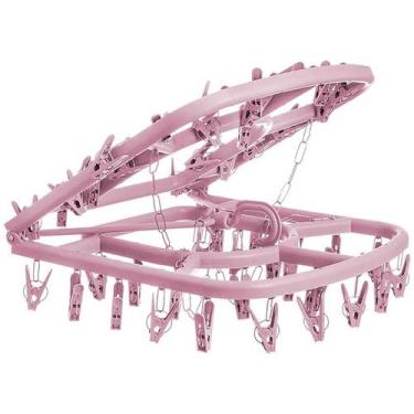 Imagem de Varal De Teto Para Roupa Íntima 48 Prendedores Portátil Dobrável Multi