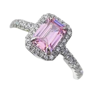 Imagem de Anel De Noivado E Casamento Feminino Em Prata 925 Com Turmalina Verde 