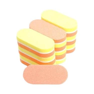 Imagem de Bloco De Lixa Esponja Mini Bicolor Para Unhas, 10, 20, 40 Peças, Ferra