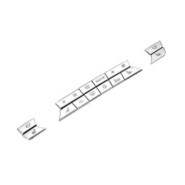 Imagem de CYCDIY Substituição da tampa do botão do ventilador do interruptor do ar condicionado do controle climático do aquecedor para BMW 5 6 7 Series F07 GT F10 F11 F06 F12 F13 F01 F02 (14 botões)
