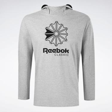 Imagem de Camiseta Reebok Young Com Capuz Manga Longa Masculina-Masculino